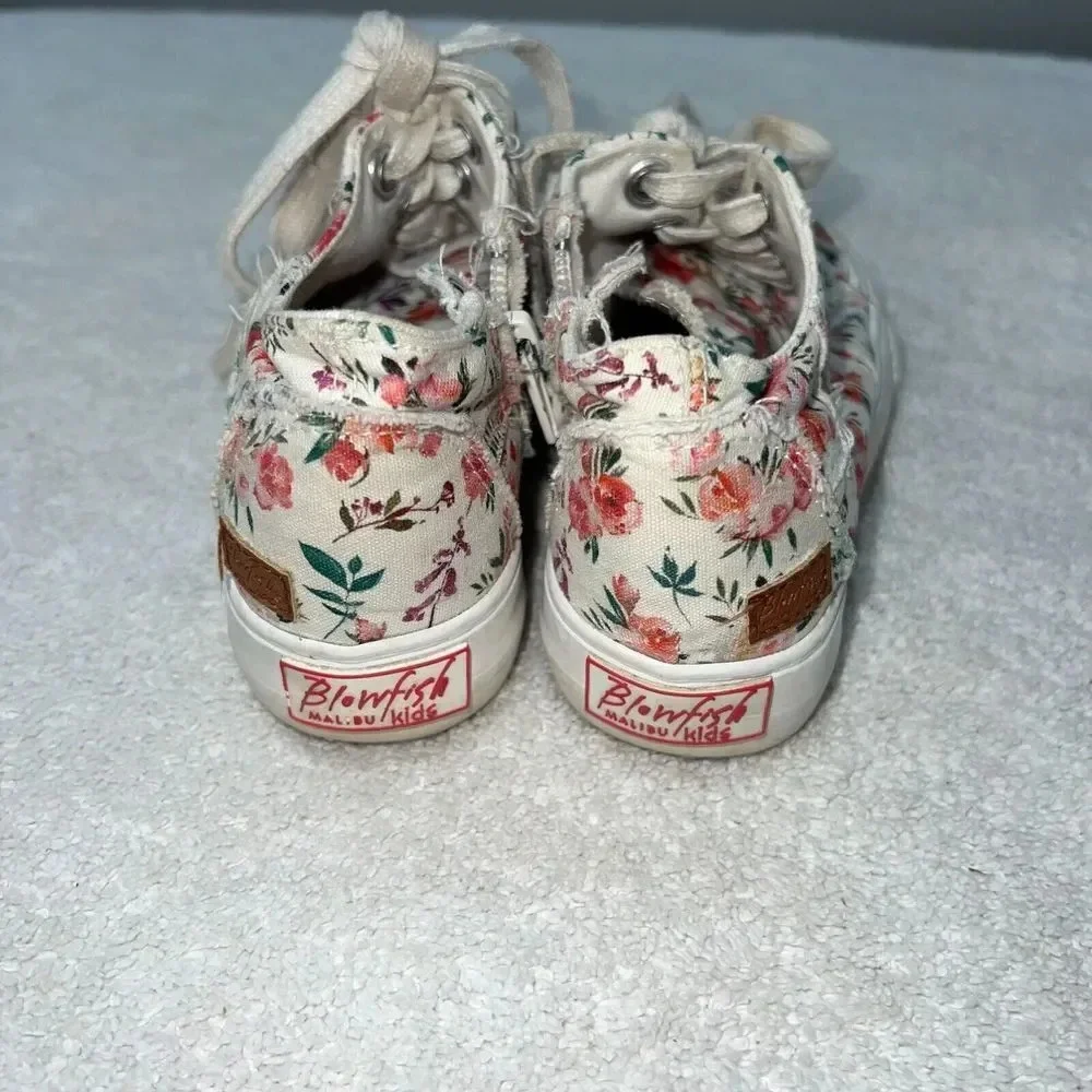 Blowfish Malibu Kids Girls Multicolor Sneaker 13 Lace Up Floral Athletic Shoes